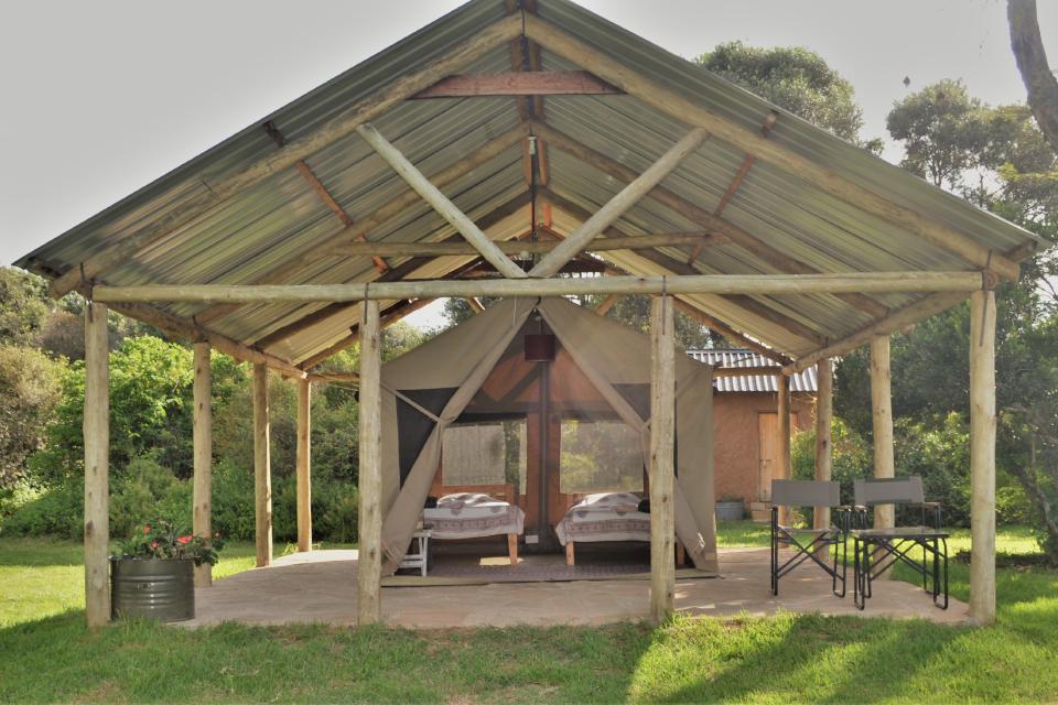 The open entrance to the Ngriki mess tent.